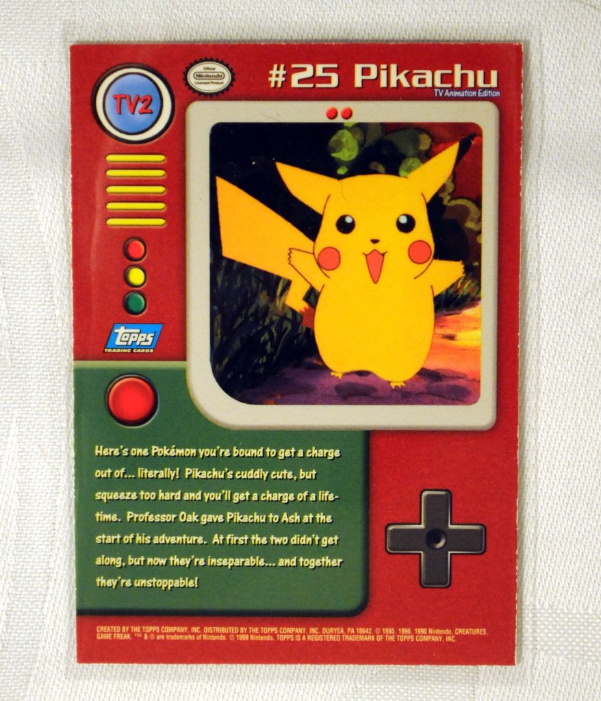 TV2 Pikachu Topps Foil Blue TV Animation Edition Pokemon Card NM