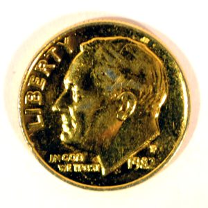 gold plated dime