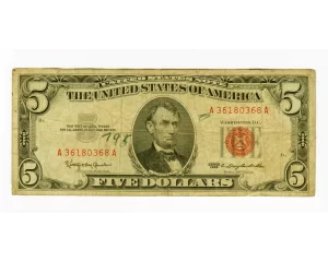 5 Dollar Red Note 1963