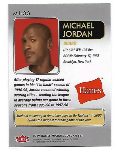 Michael Jordan MJ-33-back