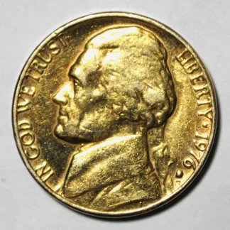 1976D Gold Nickel obv