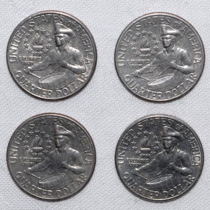 1976-D quarter rev x4