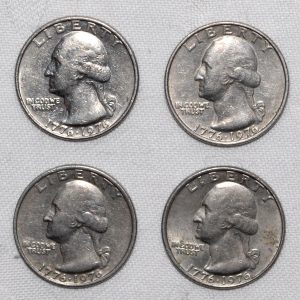 1976-P quarter obv x4