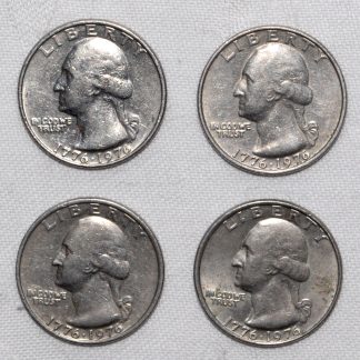 1976-P quarter obv x4